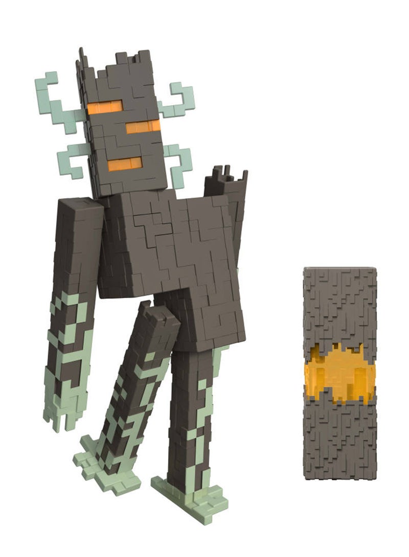 MINECRAFT The Creaking Action Figure with Interactive Lights, Sounds & Croaking Heart Accessory, 8-inch Collectible Toy - Image 1