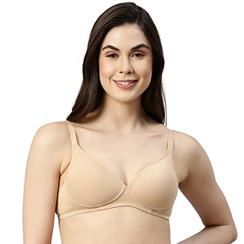 Enamor A039 Perfect Coverage Stretch Cotton T-Shirt Bra- Padded, Wirefree & Medium Coverage Skin - Image 1
