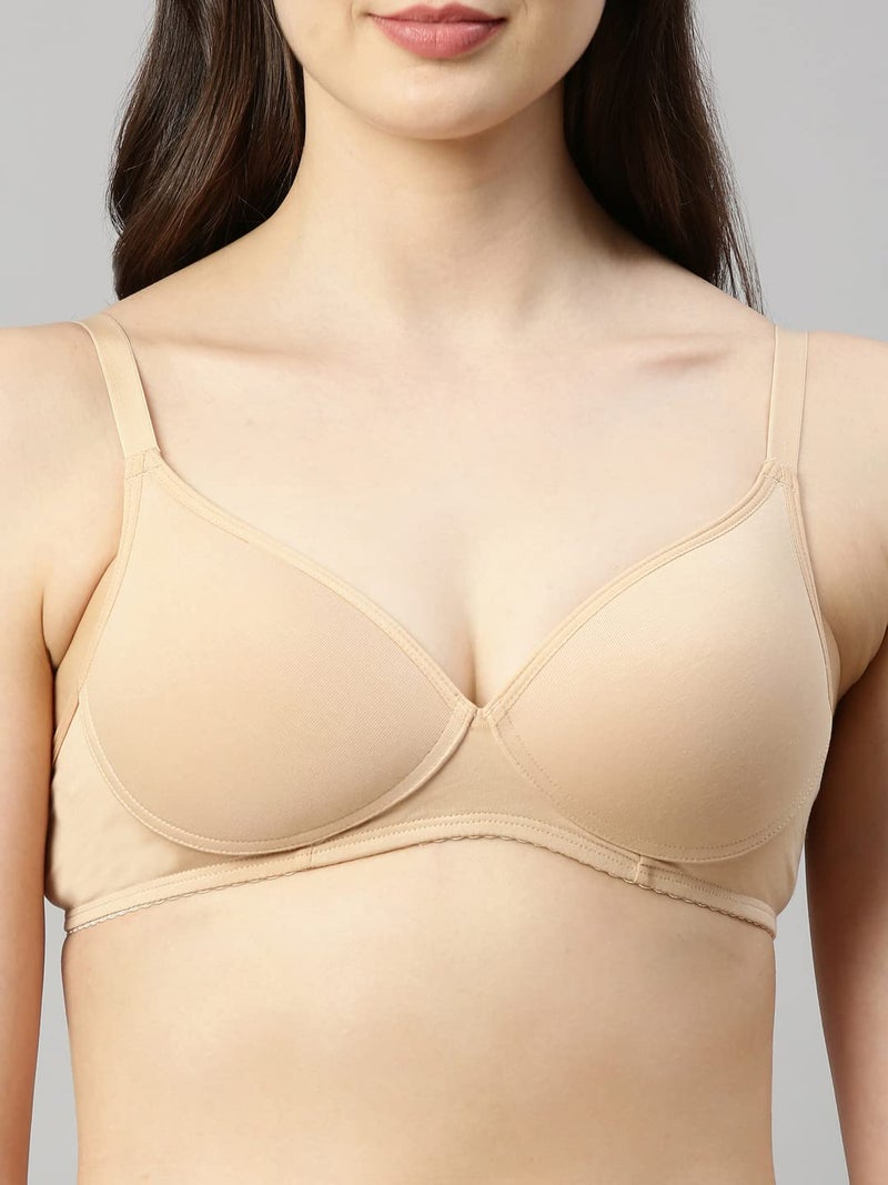 Enamor A039 Perfect Coverage Stretch Cotton T-Shirt Bra- Padded, Wirefree & Medium Coverage Skin - Image 4