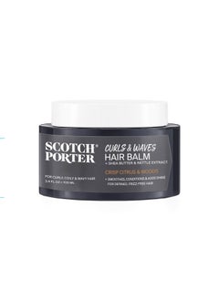 scotch porter Scotch Porter Smoothing Hair Balm for Men | Instantly Controls, Moisturizes, Defines & Adds Shine | Free of Parabens, Sulfates & Silicones | Vegan | 3.4oz  - Image 1