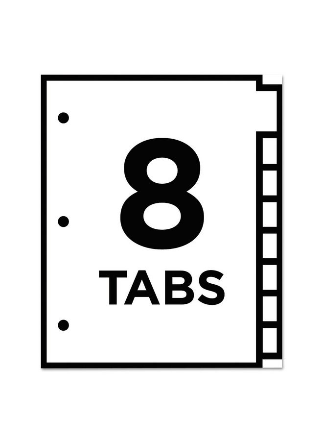 أوفيس إسنشالز - 11468 فواصل بلاستيكية قابلة للإدراج 8Tab Letter - Image 1