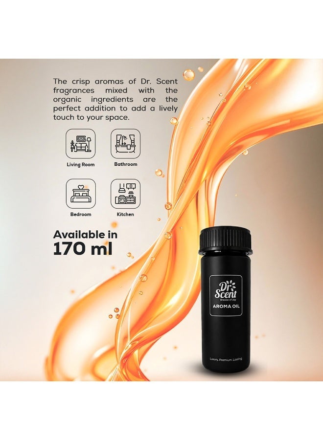 Dr Scent Breeze of Joy, Diffuser Aroma Oil White Tea | Tranquil Blend of Green Tea, Bergamot, Sicilian Orange, and White Tea Notes for a Serene Ambiance (170ml) - Image 5