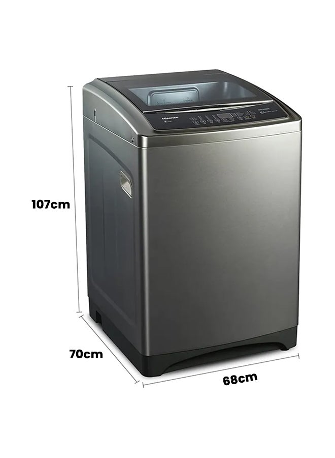 Hisense Top Load Washing Machine 16 L 81.7 kW WTQ1602T Titanium/Black/Grey - Image 2