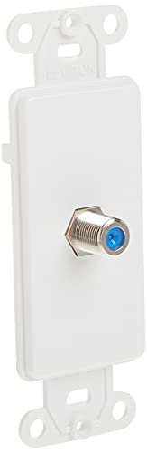 Leviton F Connector, Decora Insert, 40681-W, White - Image 1