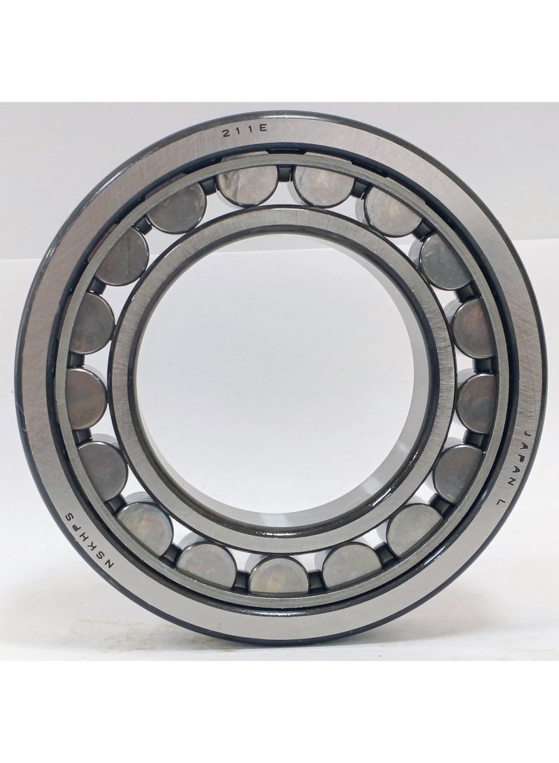NSK ORIGINAL NSK NU 211 EW Cylindrical Roller Bearing - 200 Series Floating Type - High Load Capacity - 55x100x21mm - Genuine Made in Japan - Image 1