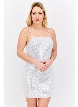 Women Textured Mini Dress, Silver - pzsku/ZE996E7A276E4D97C4DDFZ/45/_/1728398630/9cec7ce9-60dc-43a5-8180-6014d1d5418d