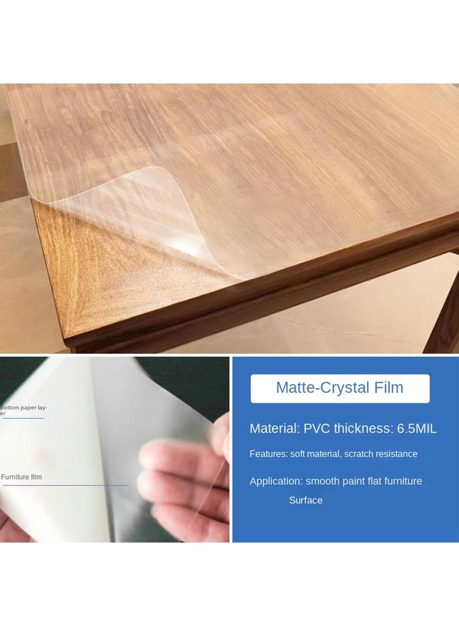 Bluejw Rock Plate Dining Table Protective Film High Temperature Resistant Marble Desktop Coffee Table Table Quartz Stone Table Furniture Transparent Film  - Image 1