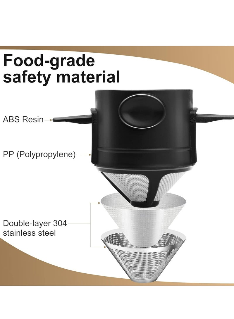 Oasisgalore Pour Over Coffee Dripper, Coffee Pot Drip, Reusable Filter Coffee Maker, Paperless Travel Coffee Makers.  - Image 5