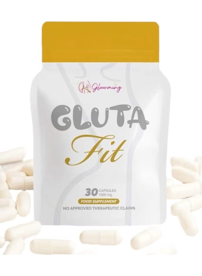 غلوتا فيت (GLUTA Fit): إل-غلوتاثيون + كولاجين بحري مع إل-كارنيتين (100 ملغ) – 30 كبسولة لنضارة البشرة ودعم الكولاجين والجمال.