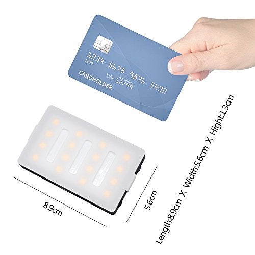 Venidice LUX-1600 Mini LED Video Light Panel On Camera Light Portable CRI95 Bi-Color with 16 LED Dimmable Bulbs for DSLR Camera Mobile Phone Camcorder Lighting - Image 3