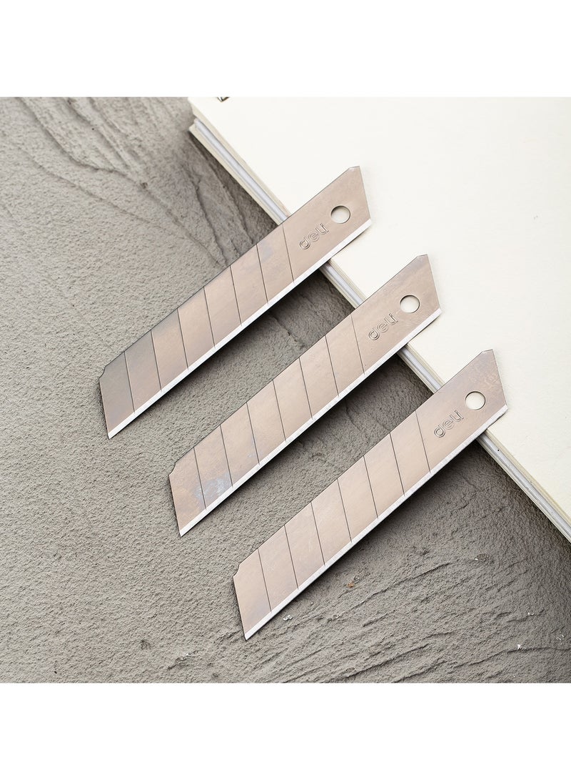 Deli E2011 Cutter Edge 鈥?8 Snap-Off SK5 Steel Edges, Easy Access Packaging, Silver - Image 5