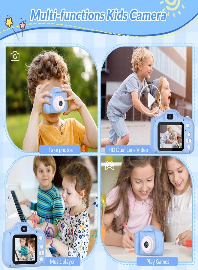 Mafiti Kids Camera,26MP HD Mini Selfie Digital Camera for Kids,Toddler Camera1080P Video,Outdoor Toy for Holiday,Birthday Xmas Gift for 3-8 Years Old Girl Boy,Blue - Image 3