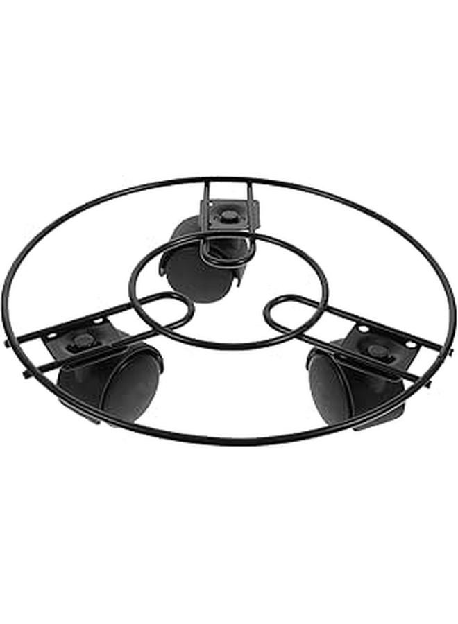 Movable Plant Stand With Wheels 22cm Round Lightweight Flower Pot Holder Indoor Outdoor - Image 1