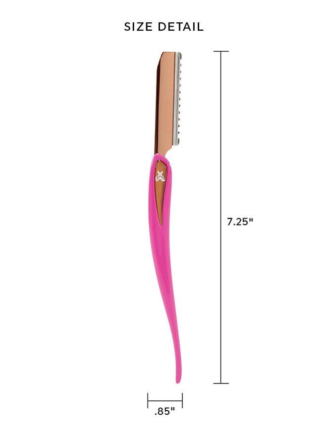 Cricket Stylist Xpressions Professional Stylist Hair Styling Razor for Cutting, Thinning, Texturizing, 6 Stainless Steel Razor Blades Included, Hey Rosie Pink - Image 2