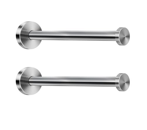 NELXULAS Brushed Stainless Steel Bath Towel Robe Hooks Single Super Heavy Duty Wall Mount Hook, Fit for Bedroom,Living Room, Bathroom and Fitting Room, Office, (8", 2 PCS) - Image 1