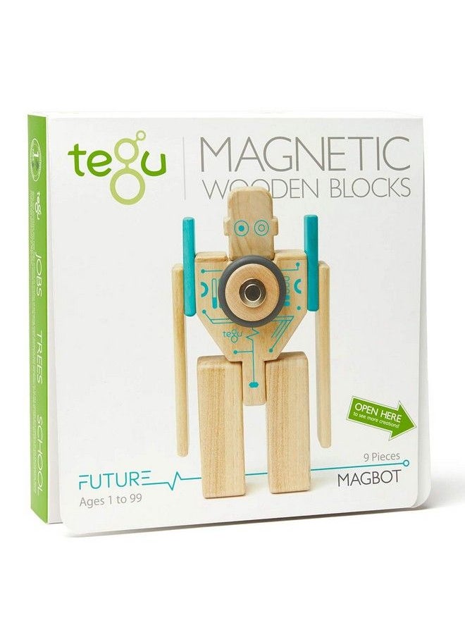 Tegu Magbot Magnetic Wooden Block Set 1 99 Years Old 9 Pieces  - Image 2