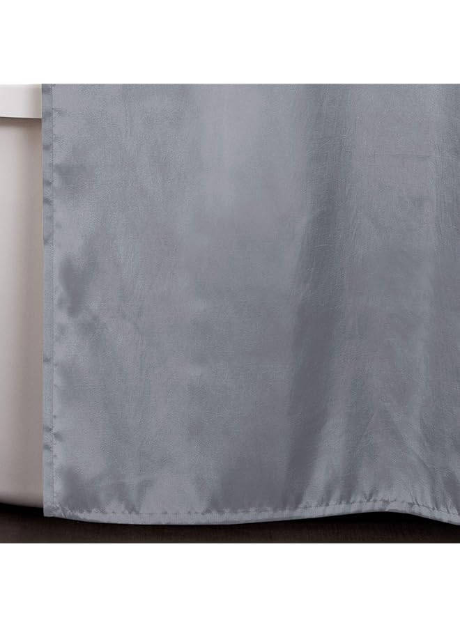 erorex Lillian Shower Curtain Textured Shimmer Circle Design Bathroom 72 Inch X 72 Inch Gray - Image 4