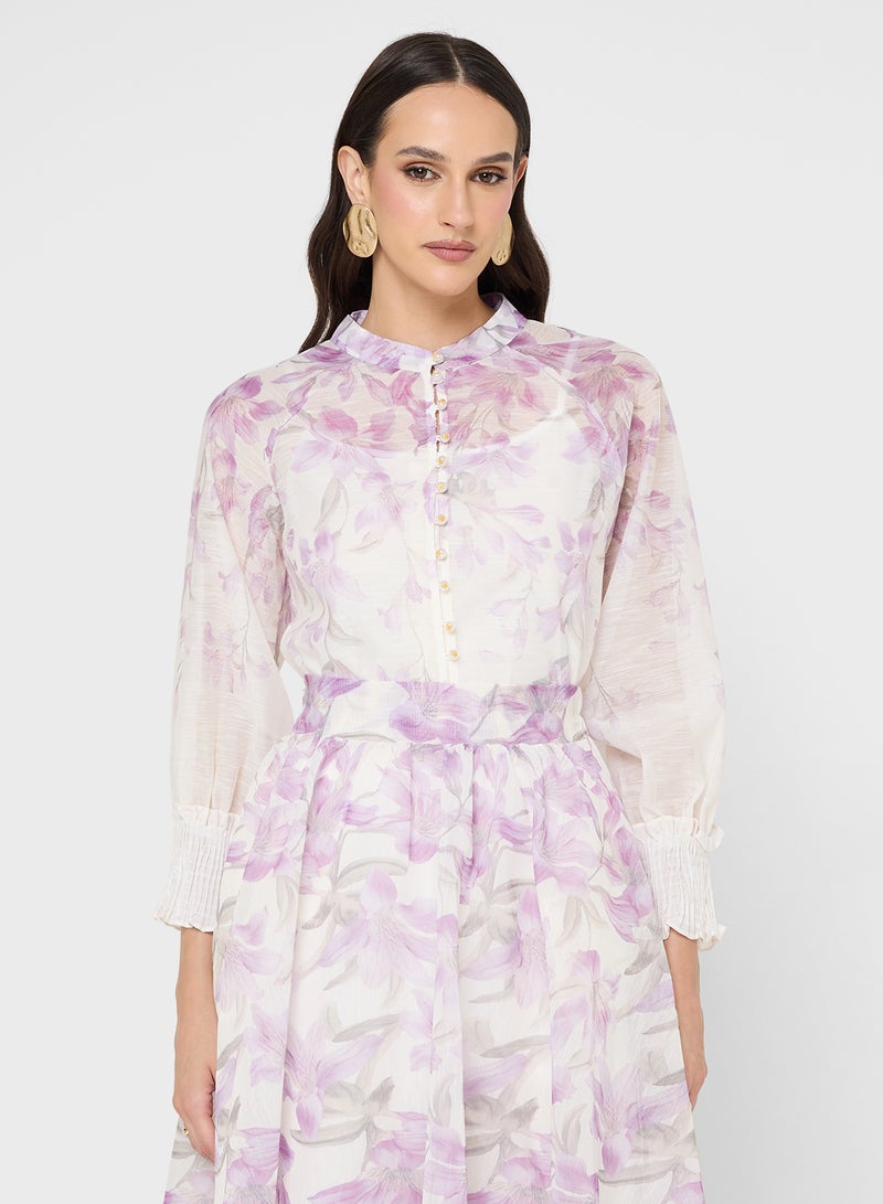 Khizana Floral Print Dress - Image 3