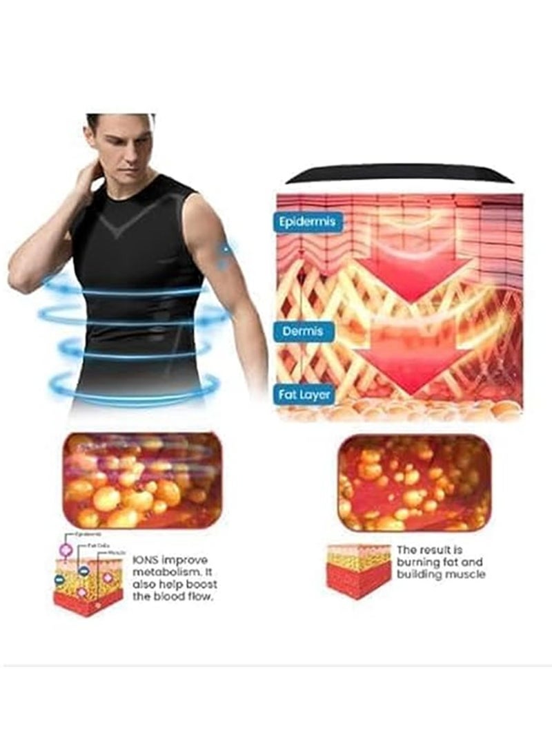 SOLARAE Energxcel Ionic Shaping Vest, Ionic Body Shaping Vest, Sleeveless Compression Tank Top Men(L) - Image 5