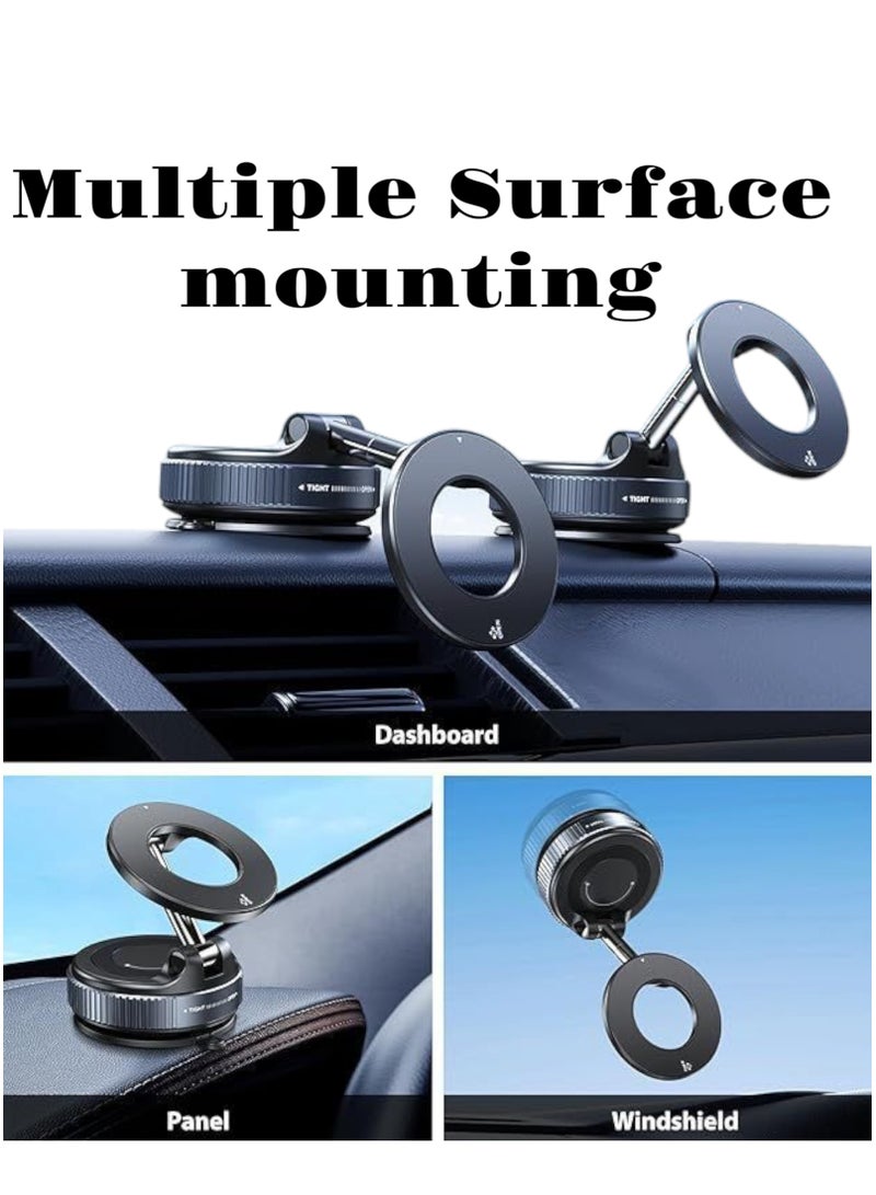 فيندكس حامل هاتف مغناطيسي قابل للدوران، حامل هاتف للسيارة بزاوية 360 درجة مع كوب شفط مفرغ، حامل عالمي للهواتف الذكية للأسطح الملساء X68 - Image 3