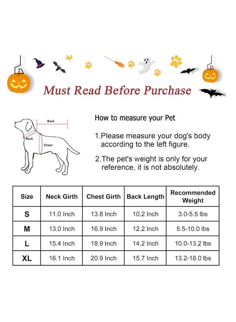 SYOSI أزياء نمر للكلاب أزياء مضحكة للحيوانات الأليفة زي هالوين تنكر صغير للقطط زي نمر حيواني سترة دافئة ملابس (L) - Image 4