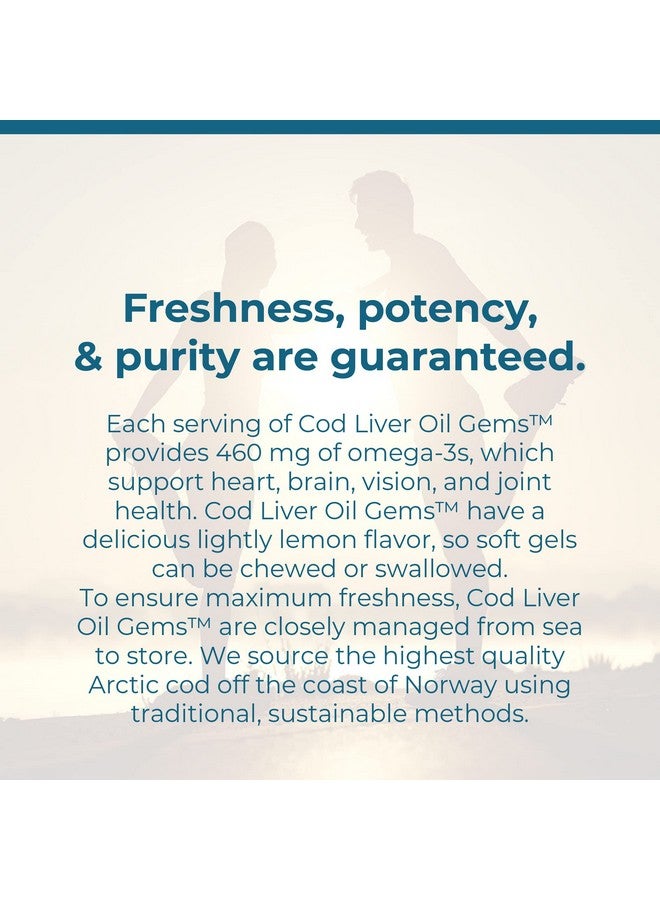 Carlson Cod Liver Oil Gems 460 Mg Omega3S + Vitamins A & D3 Wildcaught Norwegian Arctic Cod Liver Oil Sustainably Sourced Nordic Fish Oil Capsules Lemon 150+30 Softgels - Image 5