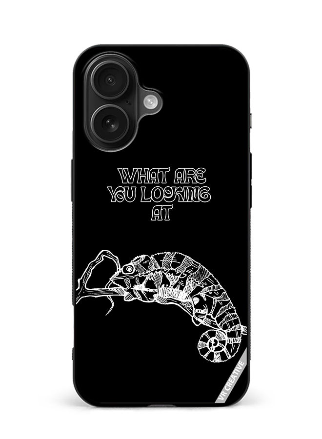 Protective Case Cover For Apple iPhone 16 Plus Sleeping Chameleon Design Multicolour