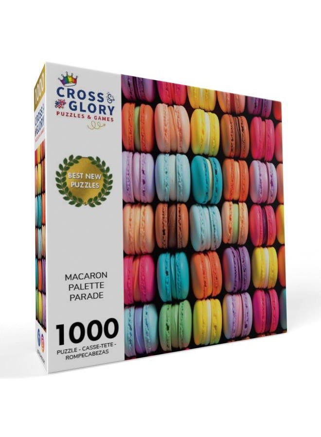 Cross & Glory Macaron Palette Parade - Vibrant Colorful 1000 Piece Jigsaw Puzzle for Adults, Eco-Friendly, with Satin Finish for Less Glare, 20x27 Inches - Image 2