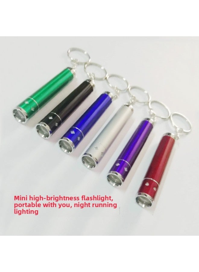 Loquat Aluminum Alloy Mini Flashlight Led Gift Key Lamp Printable LOGO Lighting Portable Emergency Small Flashlight-Color:Color Mixing - Image 5