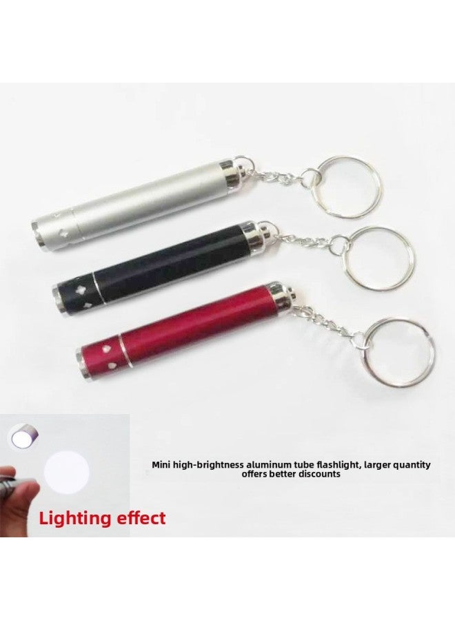 Loquat Aluminum Alloy Mini Flashlight Led Gift Key Lamp Printable LOGO Lighting Portable Emergency Small Flashlight-Color:Color Mixing - Image 2