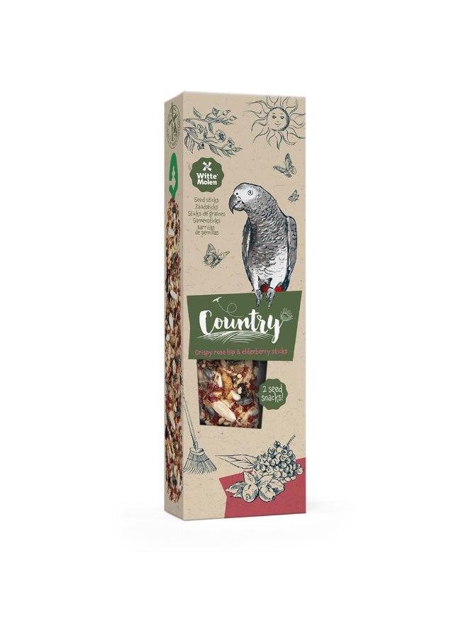 Witte Molen Parrot Treats with Wild Rosehip and Elderberry 2×70 g Country - Image 1