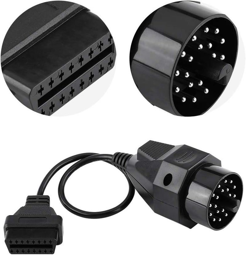 كلاراكو كابل محول تشخيص OBD2 من 20 سنًا إلى 16 سنًا موصل أنثى OBD2 لـ E36 E38 E39 E46 E53 X5 Z3 - Image 2