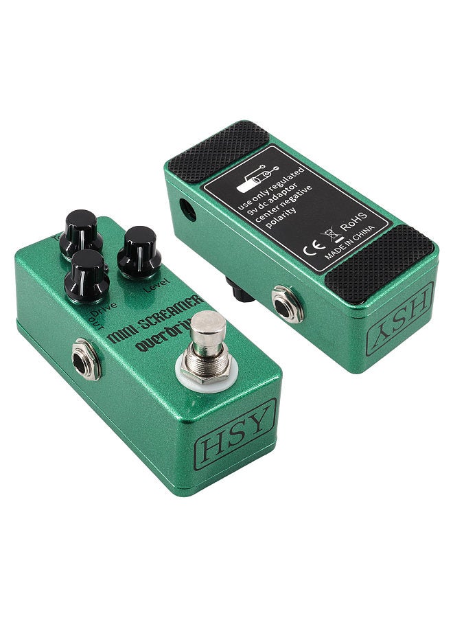 Generic Guitar Overdrive Pedal Electric Guitar Effects Pedal True Bypass Zinc Alloy Shell DC 9V 6.35mm Input/Output Interface Drive/Lever/Tone 3 Knobs  Mini Guitar Overdrive Effector  - Image 2