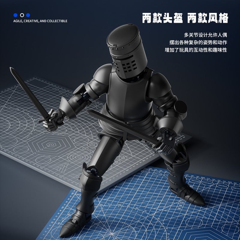 Medieval Warrior Fifth Generation 3D Printing Doll Toy Doll Joint Movable Doll Ornaments Creative Decompression - Image 3