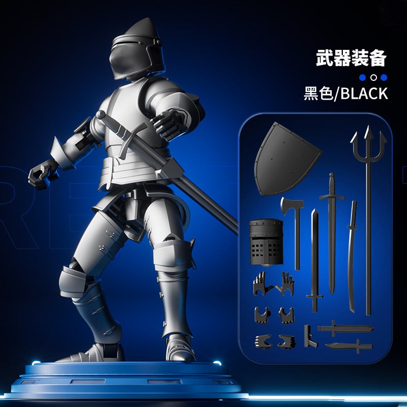 Medieval Warrior Fifth Generation 3D Printing Doll Toy Doll Joint Movable Doll Ornaments Creative Decompression - Image 1