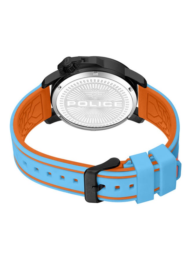POLICE Men Watch Black Dial With Blue Silicone Strap - PEWJQ0005104 - Image 4