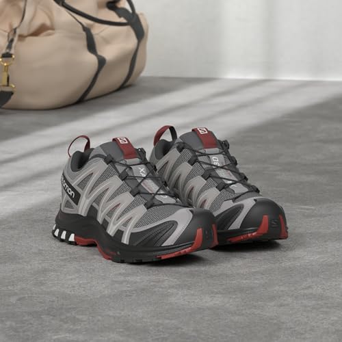 Salomon Men’s XA PRO 3D Trail Running Shoes - Monument/Ebony/Red Dahlia - 12 - Image 2