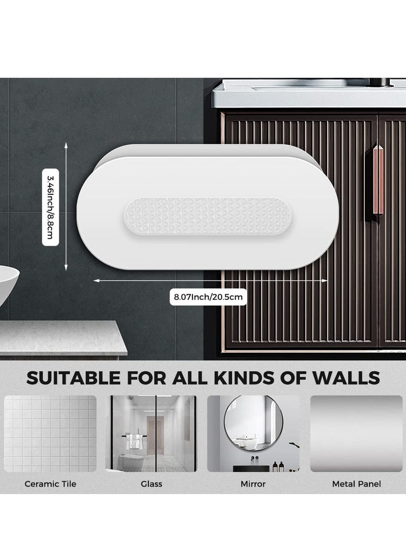 KASTWAVE Hair Dryer Holder, Bathroom Organization, Hair Tool Organizer Wall Mount, Tray Stand Storage Bathroom Vanity Countertop with 3 Holes, White - Image 5