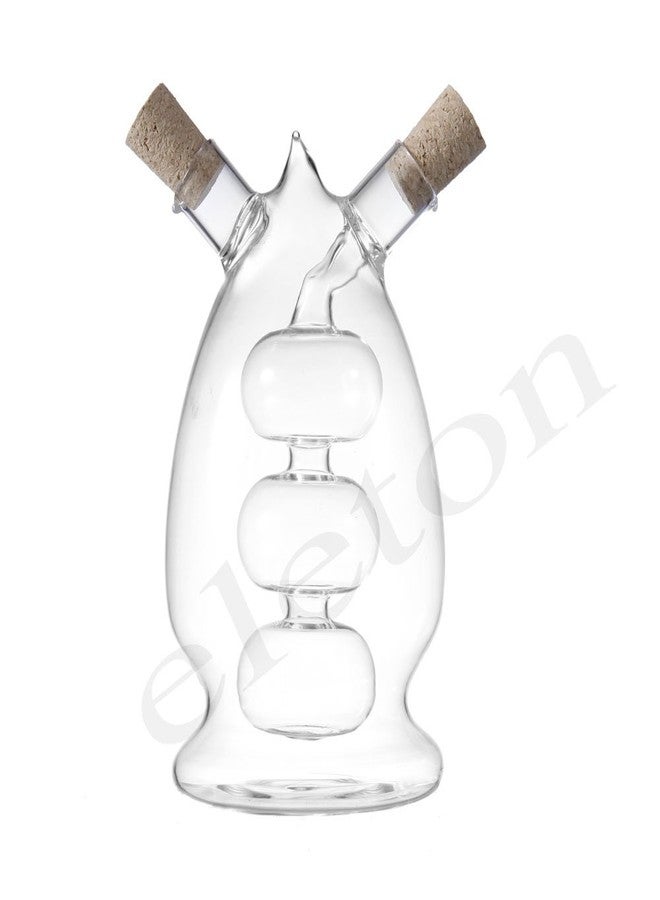 ELETON Bubble Design Oil and Vinegar Bottle, 2 in 1 Transparent Dual Glass for Kitchen Cooking Container - Image 4