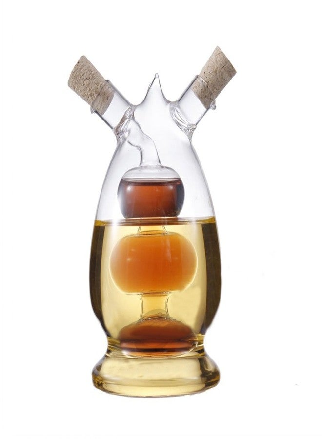 ELETON Bubble Design Oil and Vinegar Bottle, 2 in 1 Transparent Dual Glass for Kitchen Cooking Container - Image 1