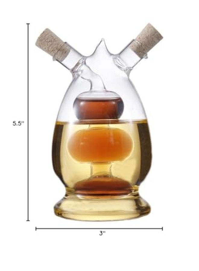 ELETON Bubble Design Oil and Vinegar Bottle, 2 in 1 Transparent Dual Glass for Kitchen Cooking Container - Image 3