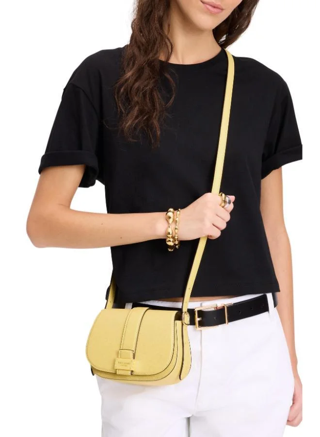 كيت سبيد Nouveau Textured Leather Mini Saddle