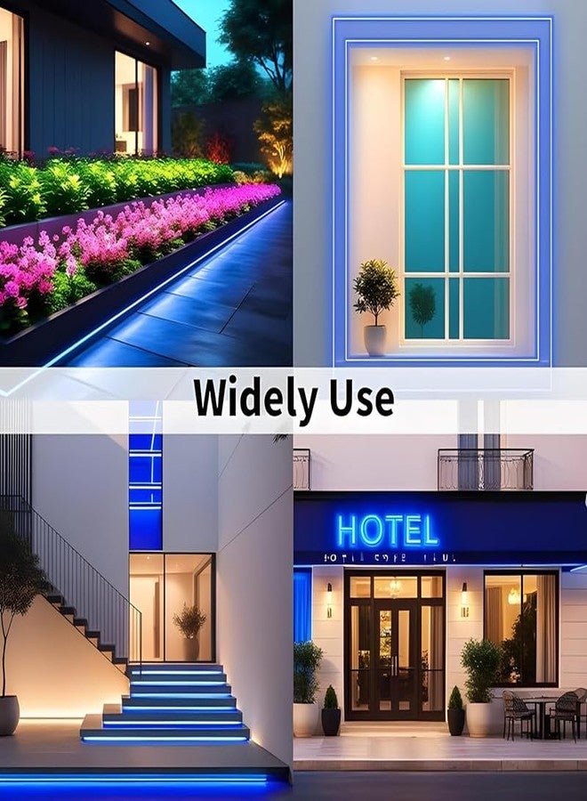 BUDWILL 5-Meter Blue Neon Light Strip with 600 LEDs and 12V Adapter – Ideal for Wall Decorations, Parties, Celebrations, Bars, and Custom Neon Displays (Pack of 1) - Image 2
