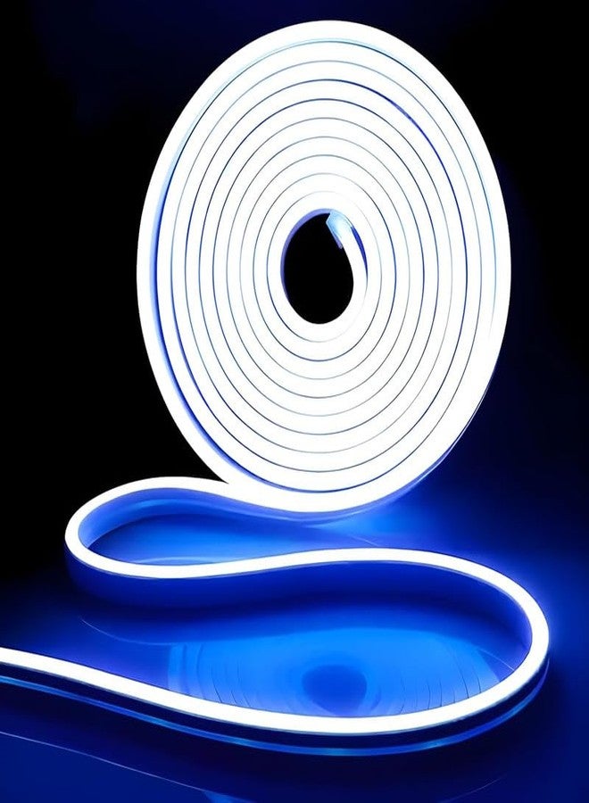 BUDWILL 5-Meter Blue Neon Light Strip with 600 LEDs and 12V Adapter – Ideal for Wall Decorations, Parties, Celebrations, Bars, and Custom Neon Displays (Pack of 1) - Image 1
