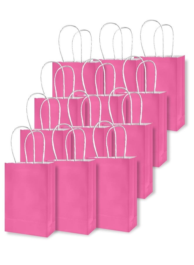 qiqee 24PCS Mini Gift Bag with Handles Bulk 4.5"x2.5"x6" Gift Bags Pink Bags Multiple Uses - Image 3