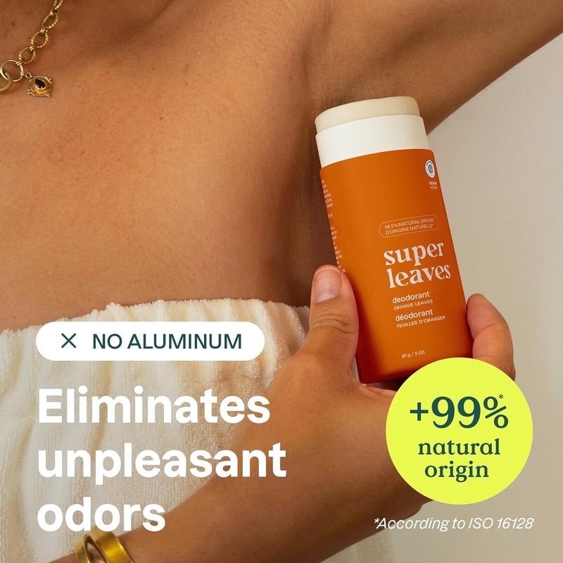 ATTITUDE Plastic-Free Natural Deodorant, PLant- and Mineral-Based Ingredients, Biodegradable Cardboard Tube, Aluminum-Free, Orange Leaves, 3 Ounce - Image 2