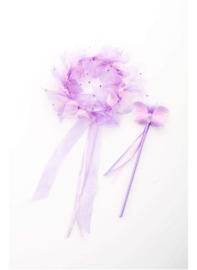 Little Adventures - Fairy Halo & Wand Child Accessory Set (Light Pink & Lilac) - Image 1