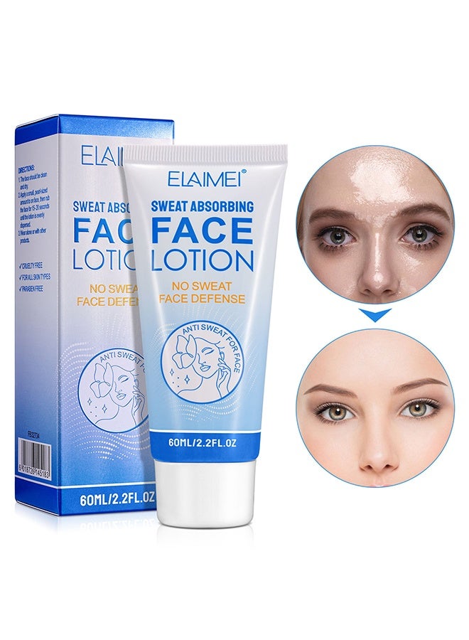 إليمي كريم الوجه الماص للعرق، يساعد في إبقاء وجهك وجبهتك وفروة رأسك جافة، يساعد في التحكم في البشرة الدهنية واللمعان والتعرق الوجه، تركيبة تجديد وتنعيم، تقلل من التعرق في الوجه والجسم. - Image 1