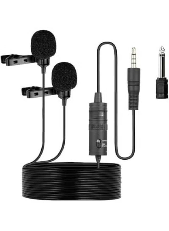 Dual Lavalier Microphone – 2-in-1 Clip-On Mic with Clear Sound and Multi-Device Compatibility - Image 1