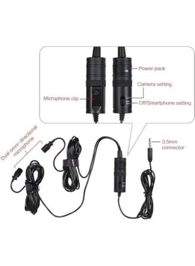 Dual Lavalier Microphone – 2-in-1 Clip-On Mic with Clear Sound and Multi-Device Compatibility - Image 3